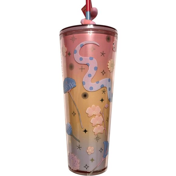 New Starbucks Cute Snake Tumbler Pastel 2025 Lunar New Year Cold Cup Mug 24oz - Picture 8 of 12